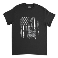 Us American Flag Guitar Musician Distressed Racerback Guitarsa Classic T-shirt | Artistshot