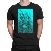 Giant Octopus Pirate Ship Vintage Kraken Sailing Squid Xmas T-shirt | Artistshot