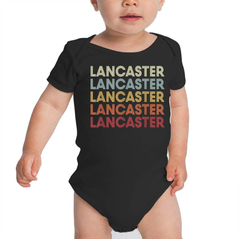 Lancaster California Lancaster Ca Retro Vintage Text T Shirt Baby Bodysuit | Artistshot