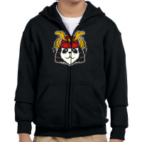 Samurai Panda Youth Zipper Hoodie | Artistshot