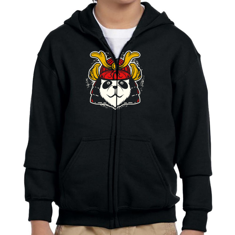 Samurai Panda Youth Zipper Hoodie by QuantaeXun | Artistshot