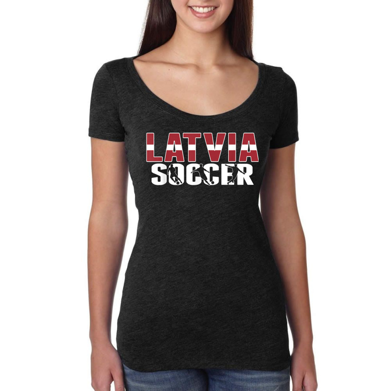 Latvia Soccer Fans Jersey   Proud Latvian Football Lovers T Shirt Women's Triblend Scoop T-shirt by alyshasur9x | Artistshot