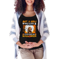 Just A Girl Who Loves Cocker Spaniel And Halloween Maternity Scoop Neck T-shirt | Artistshot