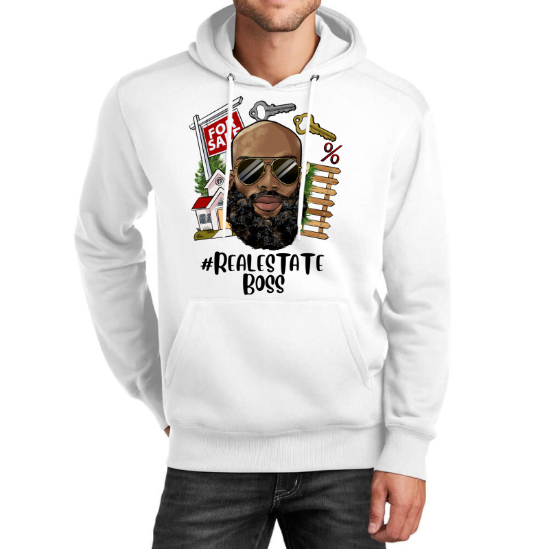 Bald Black Man Real Estate Boss Unisex Hoodie | Artistshot