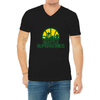 Seattle Supersonics - Vintage V-neck Tee | Artistshot