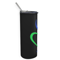 Blue And Green Eating Disorder Symbol - Neda Skinny Tumbler | Artistshot