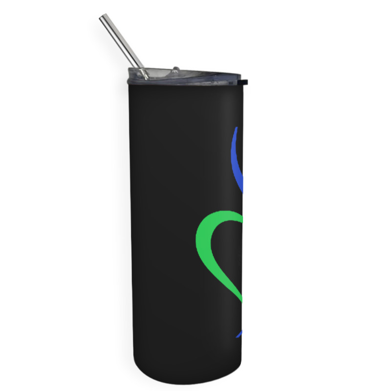 Blue And Green Eating Disorder Symbol - Neda Skinny Tumbler | Artistshot