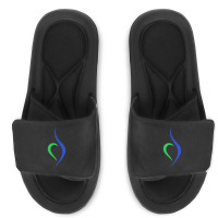 Blue And Green Eating Disorder Symbol - Neda Slide Sandal | Artistshot