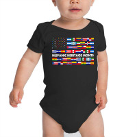 National Hispanic Heritage Month Celebration Latin Flags T Shirt Baby Bodysuit | Artistshot