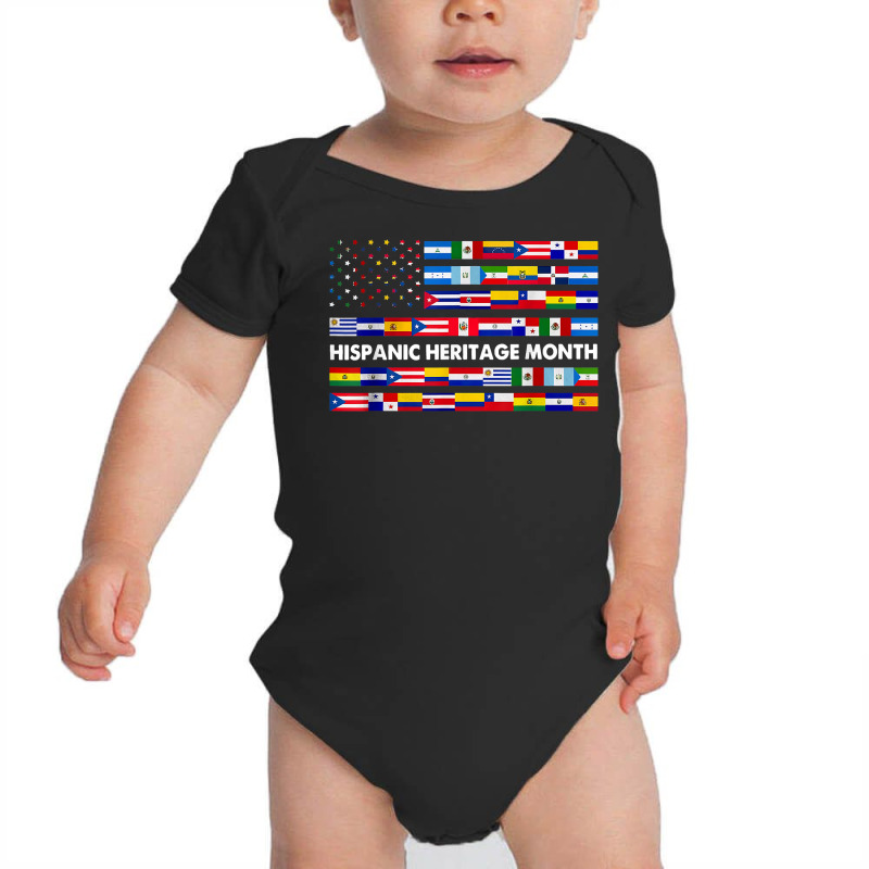 National Hispanic Heritage Month Celebration Latin Flags T Shirt Baby Bodysuit by cm-arts | Artistshot