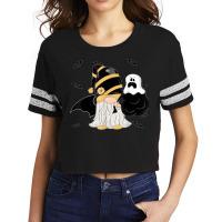 Dwarf Gnome Halloween Costume Bats Ghost Scorecard Crop Tee | Artistshot