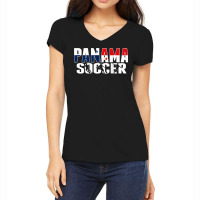 Panama Soccer Lovers Jersey Panamanian Flag Football Players T Shirt Women's V-neck T-shirt | Artistshot