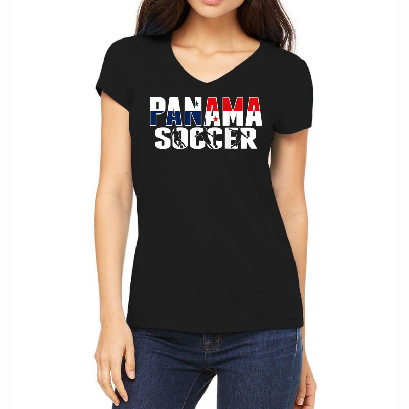 Panama Soccer Lovers Jersey Panamanian Flag Football Players T Shirt Women's V-Neck T-Shirt by cm-arts | Artistshot