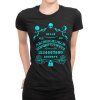 Ouija Occult Horror Witchcraft Wiccan Satanic Ouija Board T Shirt Ladies Fitted T-shirt | Artistshot