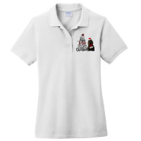 Joy Hope Love Peace Christmas Black American Cocker Spaniel Ladies Polo Shirt | Artistshot