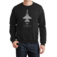 F-16 Fighting Falcon Tech Drawing Military Airplane Crewneck Sweatshirt | Artistshot