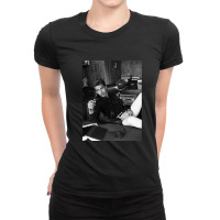 Austin Butler Black And White Ladies Fitted T-shirt | Artistshot