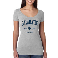 Salamatof Alaska Ak Vintage Athletic Navy Sports Design T Shirt Women's Triblend Scoop T-shirt | Artistshot