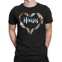 Horses Feather Heart, Horses Feather Heart Vintage, Horses Feather Hea T-shirt | Artistshot