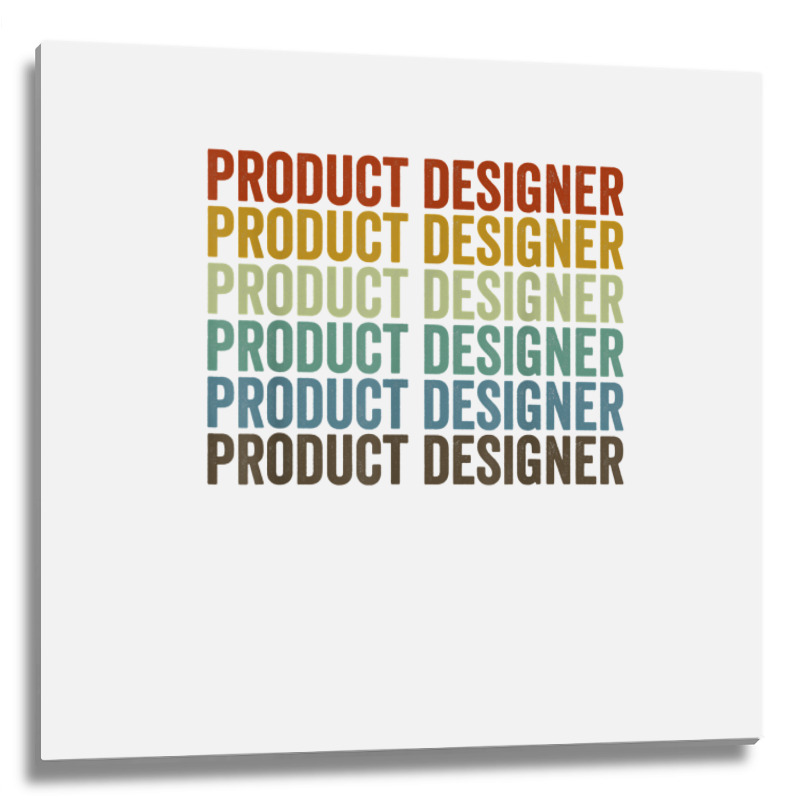 Product Designer Retro T Shirt Metal Print Square | Artistshot