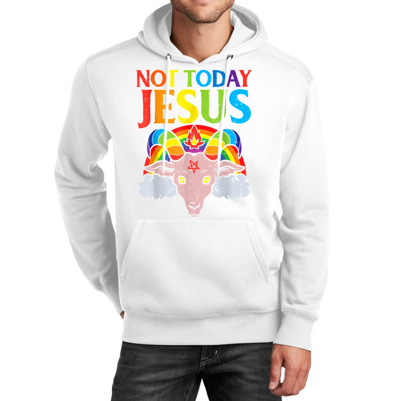 Today Not Jesus Satan Goat Satanic Rainbow Satanism Gift T Shirt Unisex Hoodie by zheralalumo | Artistshot