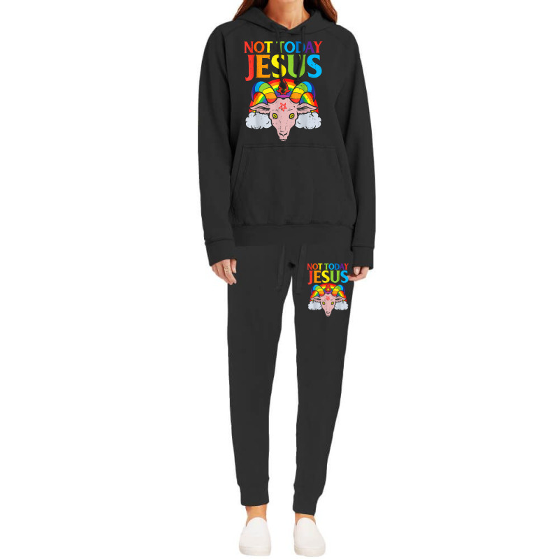 Today Not Jesus Satan Goat Satanic Rainbow Satanism Gift T Shirt Hoodie & Jogger set by zheralalumo | Artistshot