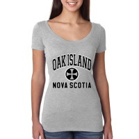 Oak Island Varsity Style Cross Black Print Pullover Hoodie Women's Triblend Scoop T-shirt | Artistshot