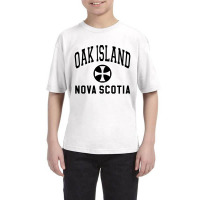 Oak Island Varsity Style Cross Black Print Pullover Hoodie Youth Tee | Artistshot