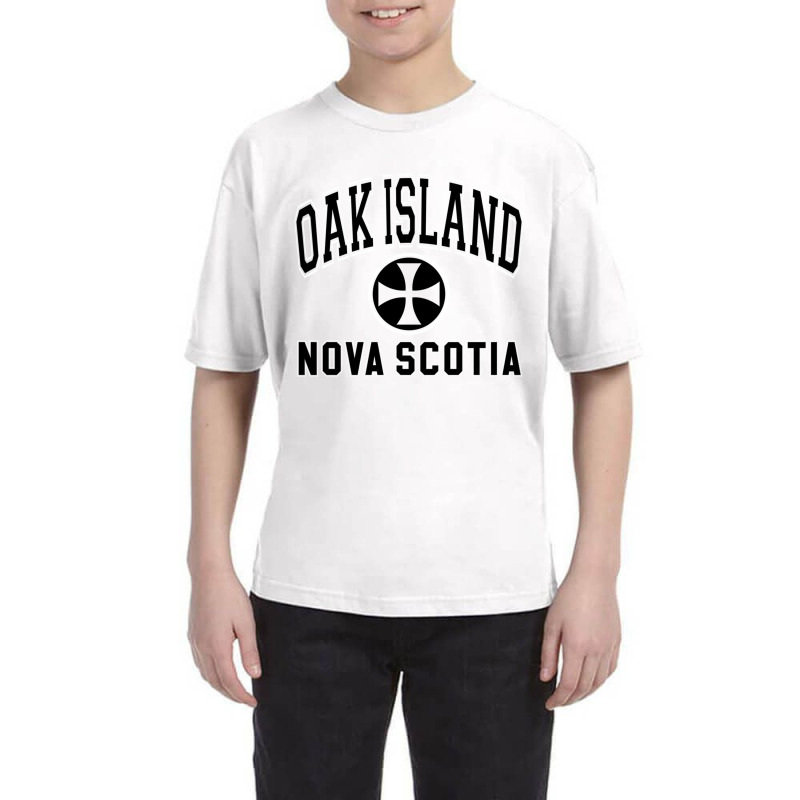 Oak Island Varsity Style Cross Black Print Pullover Hoodie Youth Tee by cm-arts | Artistshot