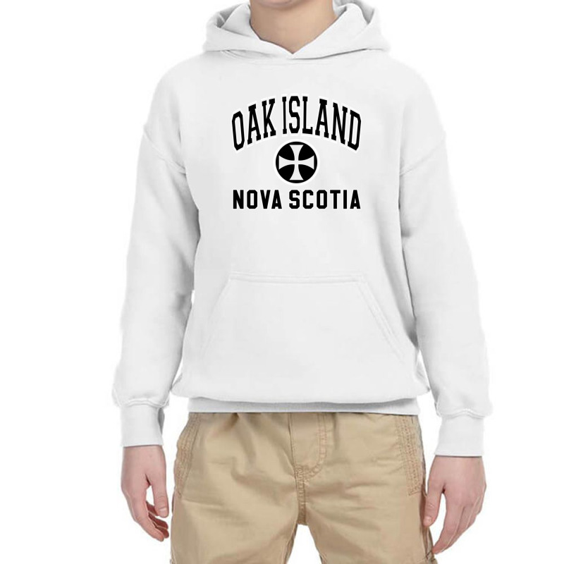 Oak Island Varsity Style Cross Black Print Pullover Hoodie Youth Hoodie by cm-arts | Artistshot