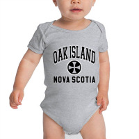 Oak Island Varsity Style Cross Black Print Pullover Hoodie Baby Bodysuit | Artistshot