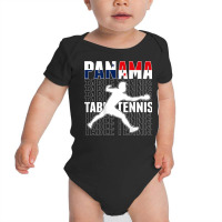 Panama Table Tennis Fans Jersey Panamanian Flag Ping Pong Baby Bodysuit | Artistshot