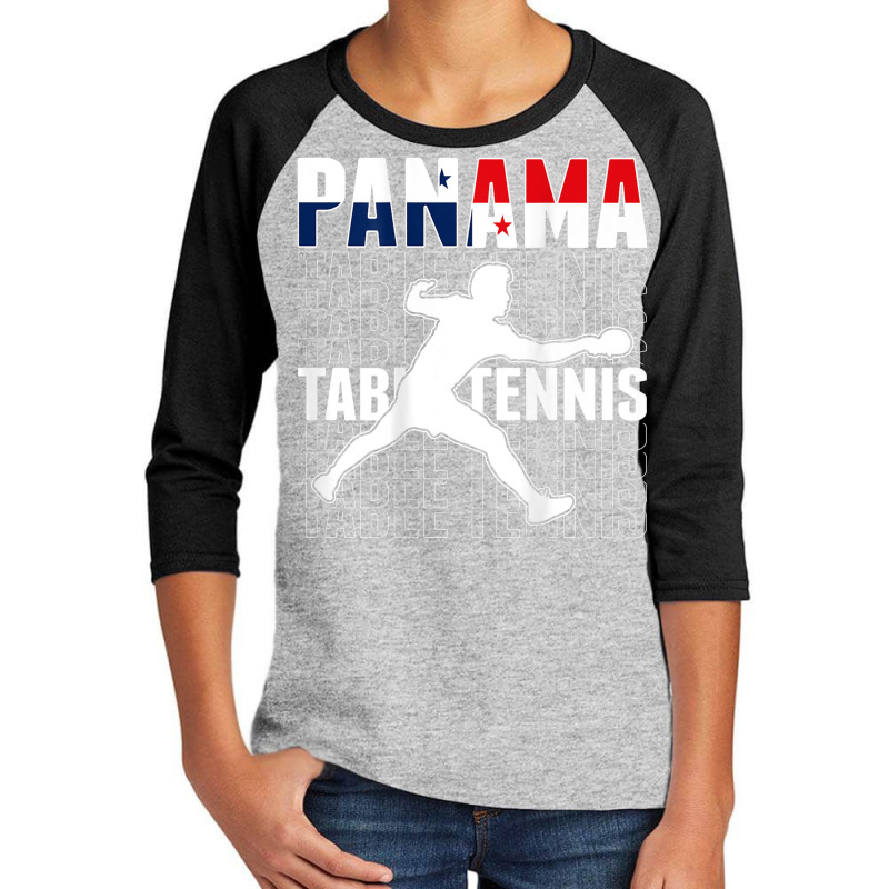 Panama Table Tennis Fans Jersey Panamanian Flag Ping Pong Youth 3/4 Sleeve by Outpost | Artistshot