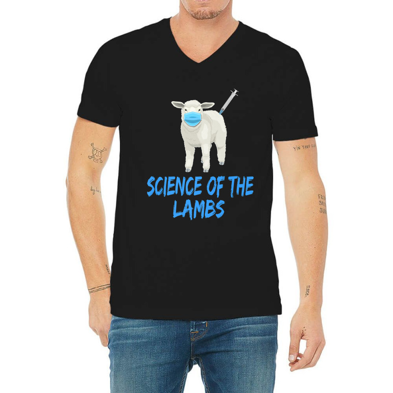 Anti Vaccine Mandate Science Of The Lambs Sheep Or Sheeple V-Neck Tee by JuniorFrye | Artistshot