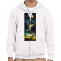 Quasar In Motion Across The Night Sky Mountain Blur Northern T Shirt Youth Zipper Hoodie | Artistshot