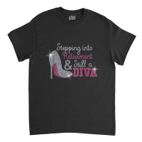 Stepping Into Retirement And Still A Boss Bling Rhinestone T Shirt Classic T-shirt | Artistshot