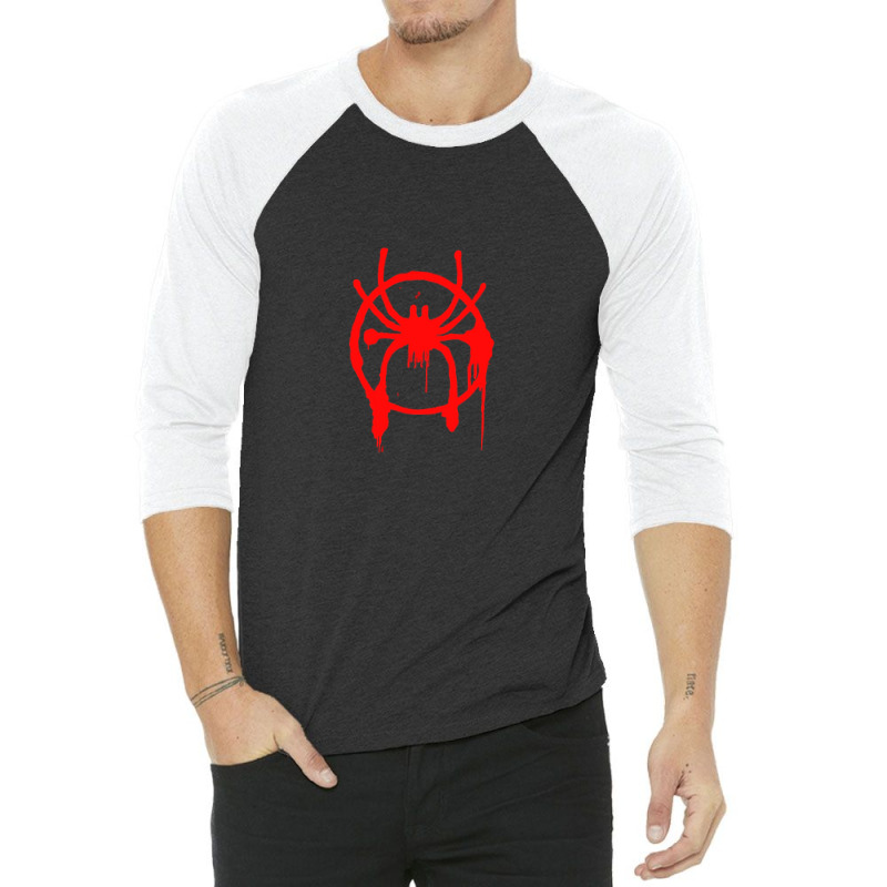 Into The Spider Verse Symbol Miles Morales 3/4 Sleeve Shirt by cm-arts | Artistshot