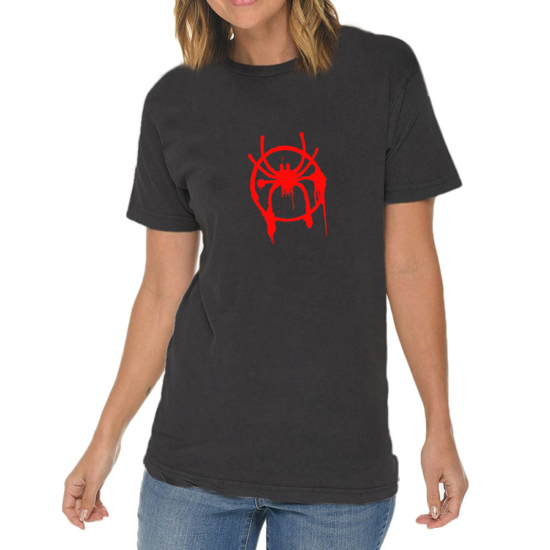 Into The Spider Verse Symbol Miles Morales Vintage T-Shirt by cm-arts | Artistshot