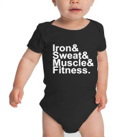 Iron & Sweat & Muscle & Fitness Baby Bodysuit | Artistshot