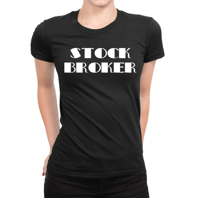 Stock Broker Lazy Halloween Costume Funny Sweatshirt Ladies Fitted T-Shirt by RogerKyleFox | Artistshot