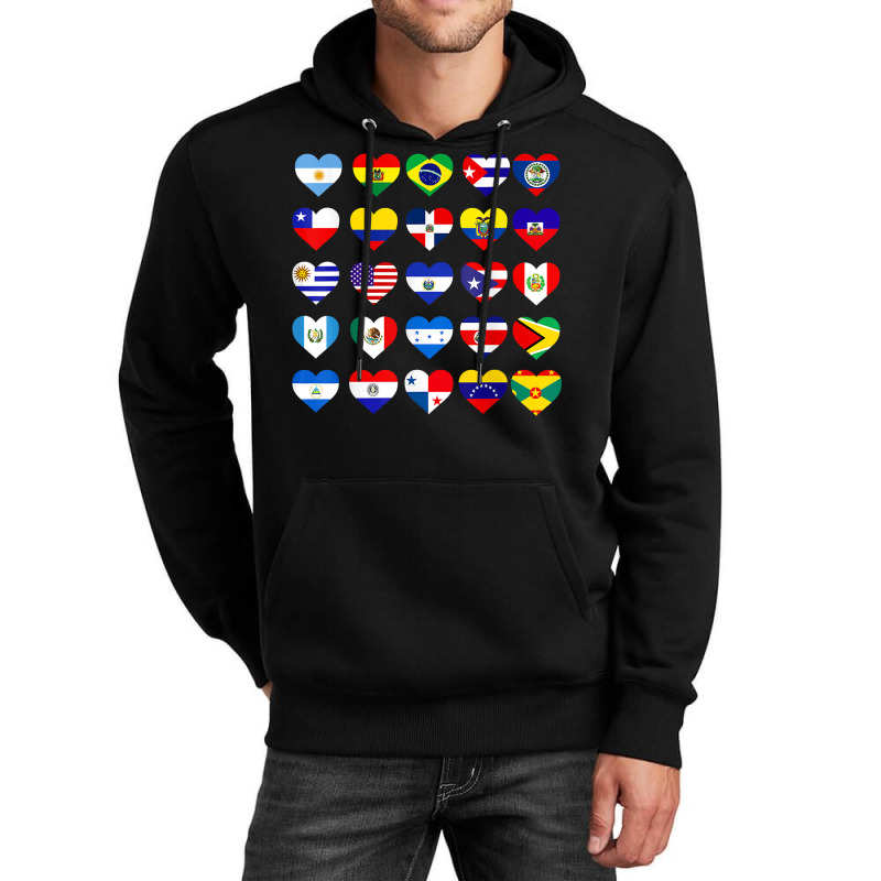 All Latin American Flags Countries Hispanic Latino Pride T Shirt Unisex Hoodie by byfaesaexow | Artistshot