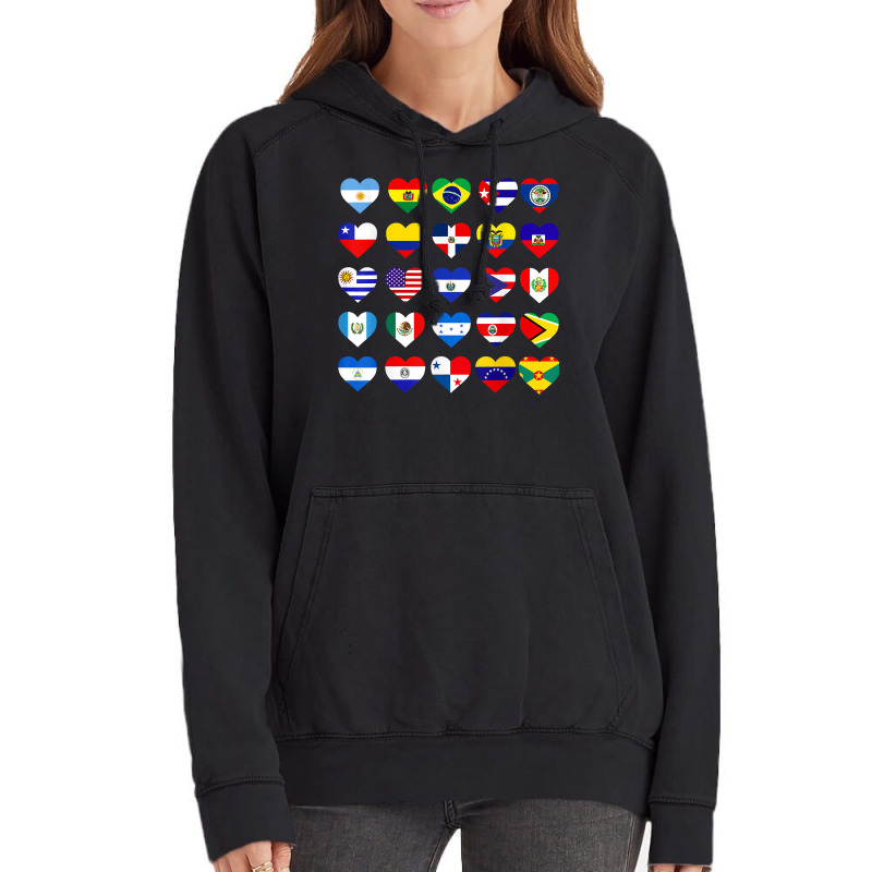 All Latin American Flags Countries Hispanic Latino Pride T Shirt Vintage Hoodie by byfaesaexow | Artistshot