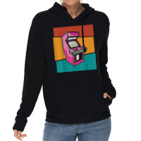 Retro Arcade Game Machine 80s Vintage Gamer Lightweight Hoodie | Artistshot