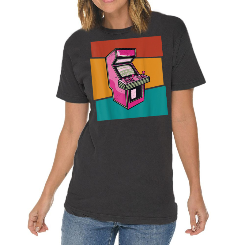 Retro Arcade Game Machine 80s Vintage Gamer Vintage T-Shirt by Stunner | Artistshot