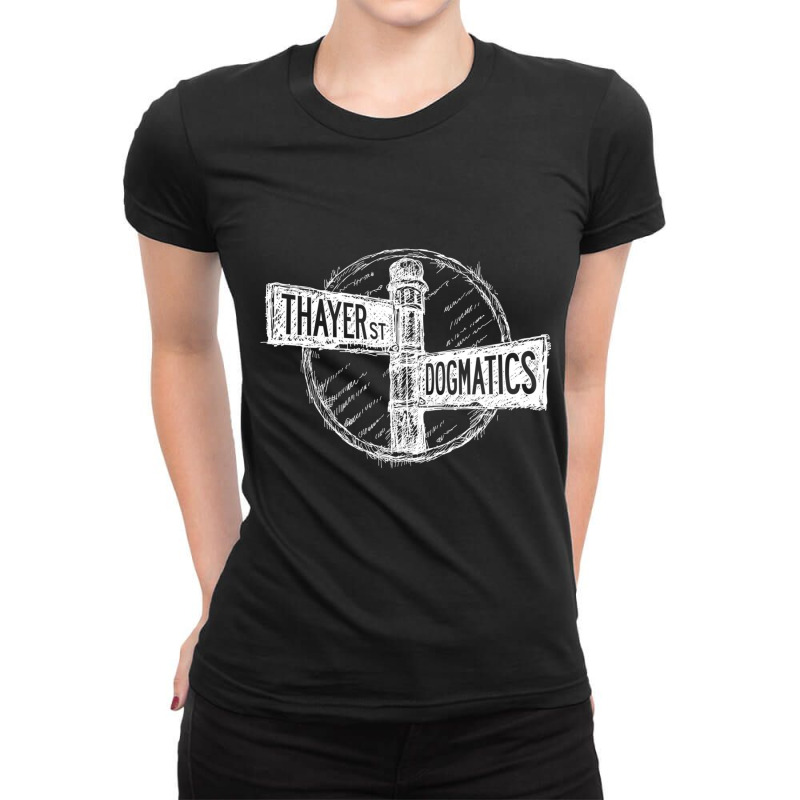 Dogmatics Thayer St. Inverse Long Sleeve T Shirt Ladies Fitted T-Shirt by cm-arts | Artistshot