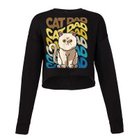 Retro Vintage Funny Cat Exotic Shorthair Cat Dad Daddy T Shirt Cropped Sweater | Artistshot