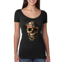 Garden Skull Light, Garden Skull Light Art, Garden Skull Light Vintage Women's Triblend Scoop T-shirt | Artistshot