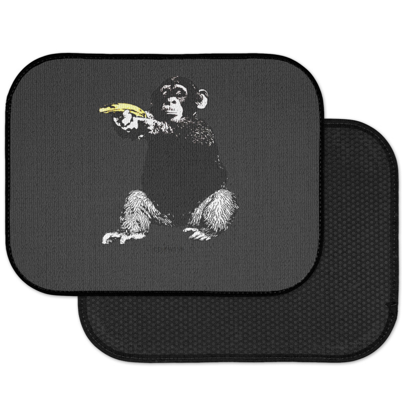 Monkey Shooting Banana Rear Car Mat | Artistshot