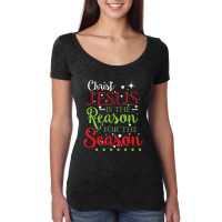 Christ Jesus Is The Reason For The Season Holiday Women's Triblend Scoop T-shirt | Artistshot