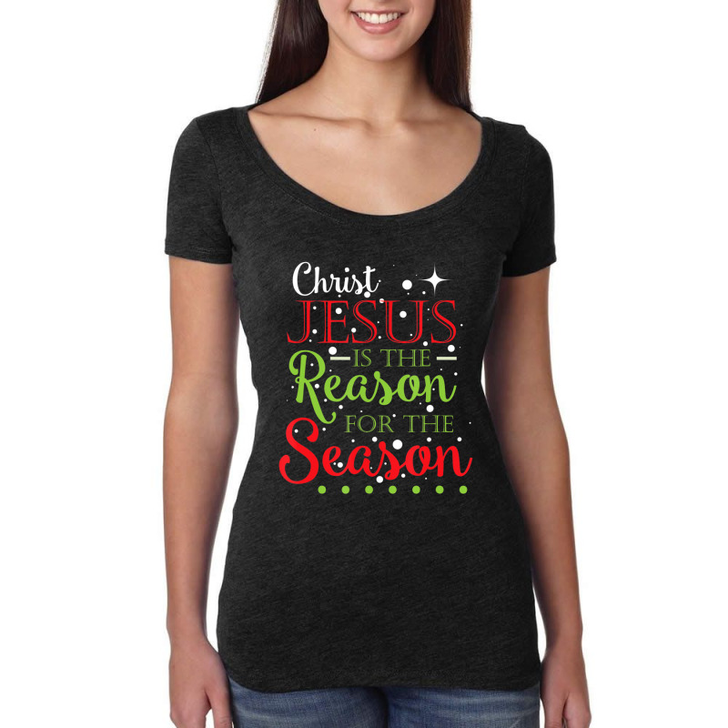 Christ Jesus Is The Reason For The Season Holiday Women's Triblend Scoop T-shirt by thangdinhsinhelf | Artistshot